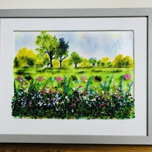 fused glass summer meadow