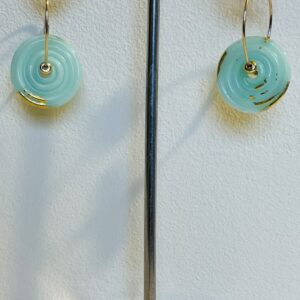 Turquoise Disc Ear Rings