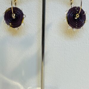 Aubergine Disc Earrings